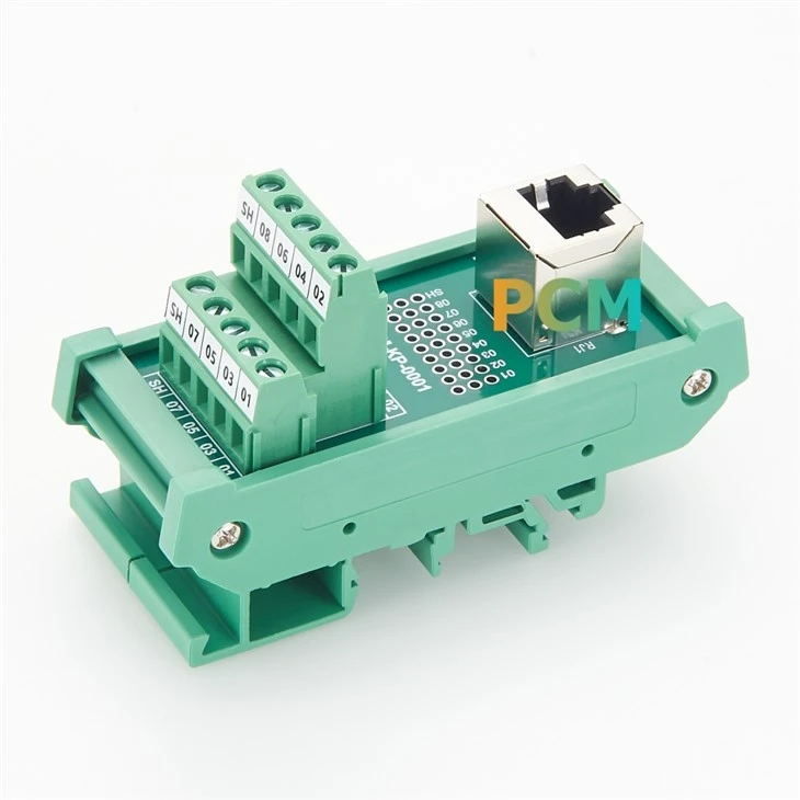 DIN Rail RJ45 to Terminal Block Adapter factory