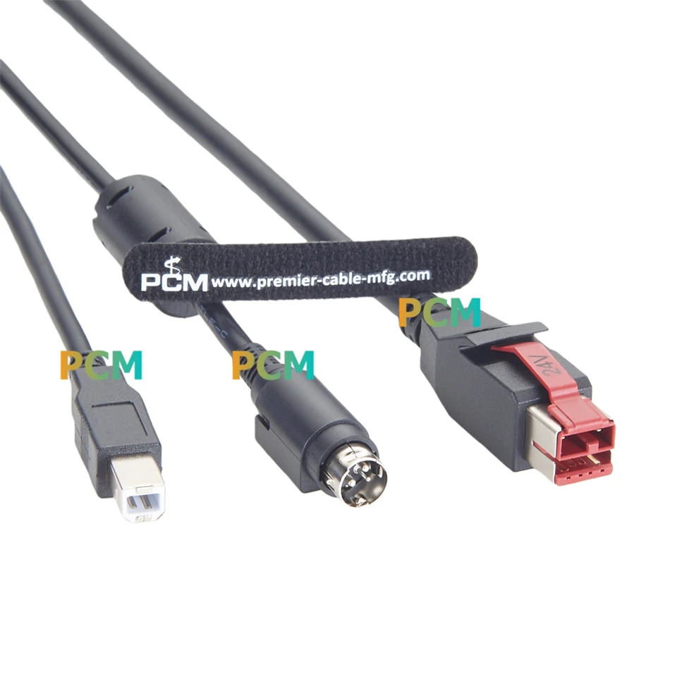 Powered USB To USB-B Hosiden 24V Power Cable suppliers