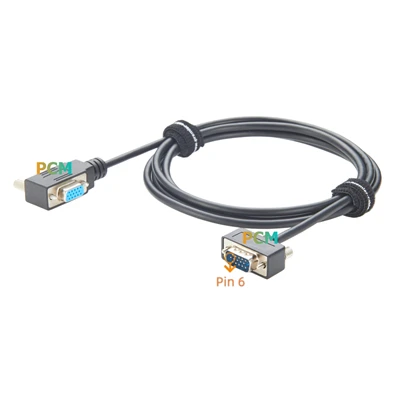 Kabel Ekstensi VGA RGB Sudut Kiri 90 Derajat