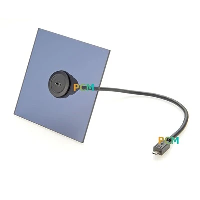 USB Micro-B 2.0 Kabel Ekstensi Pemasangan Panel Bundar Pria ke Wanita