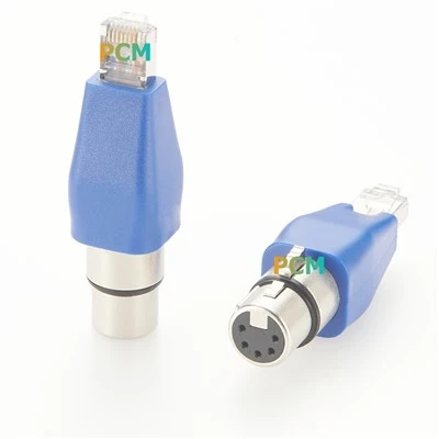 DMX512 XLR 5 Pin ke Konverter RJ45 untuk Kontrol Pencahayaan Jarak Jauh