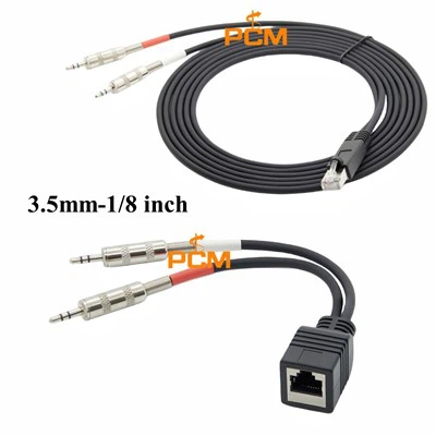 Steker Audio 3,5 Ganda Ke Kabel Steker Jack RJ45