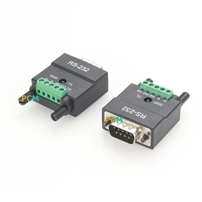 Rs232 db9 jantan ke rs485 ttl 2- di -1 adaptor konverter